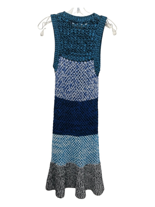 Derek Lam 10 Crosby Size XS Blue, White & Black cotton & polyamide Knit Dress Blue, White & Black / XS