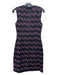 Trina Turk Size 0 Black, Red & Blue Rayon & Nylon Blend Tank Chain Trim Dress Black, Red & Blue / 0