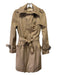 Michael Michael Kors Size XS Khaki Cotton & Polyester Blend Trench Jacket Khaki / XS