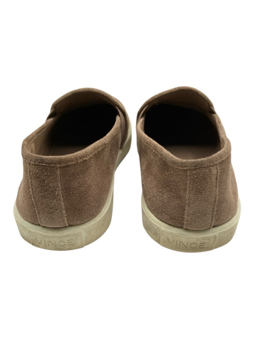 Vince Shoe Size 8 Brown & Cream Leather Upper Slip On Elastic Suede Sneakers Brown & Cream / 8