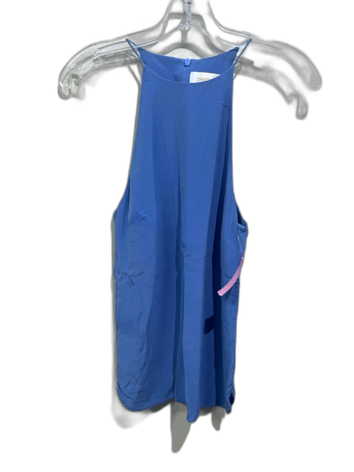 Zimmermann Size 0 Blue Silk Halter Back Zip Sleeveless Tank Top Blue / 0