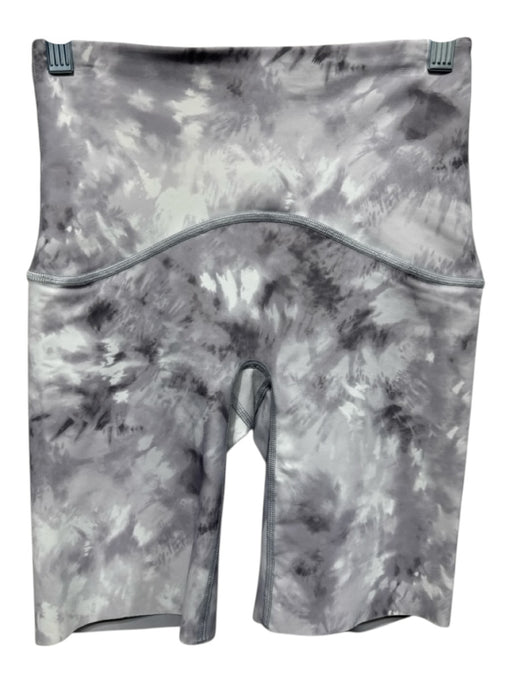Spanx Size S Gray White Nylon Blend Tye Dye Athletic Shorts Gray White / S