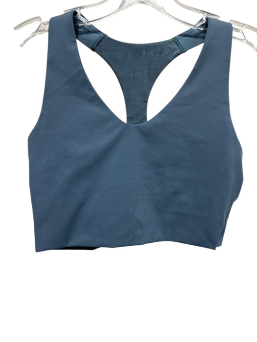 Spanx Size S Slate Blue Nylon Blend Racer Back Athletic Sports Bra Top Slate Blue / S