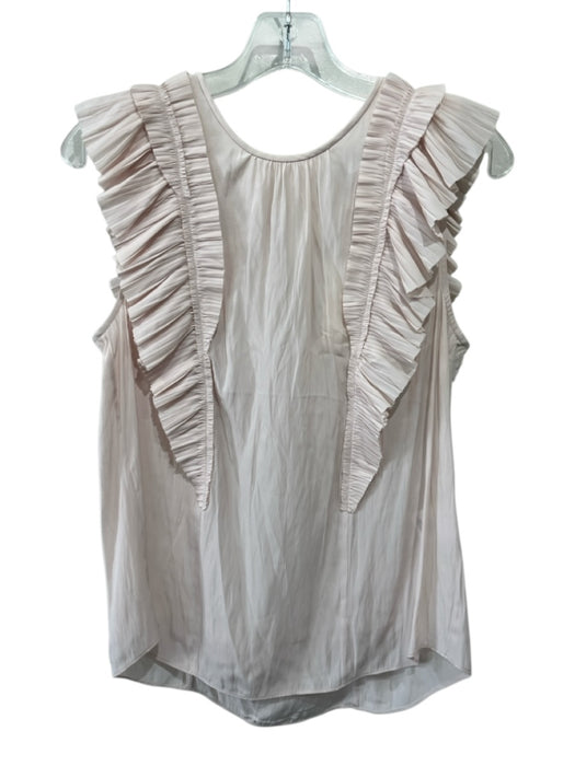 Joie Size S Blush Pink Polyester Ruffle Cap Sleeve Keyhole Back Top Blush Pink / S