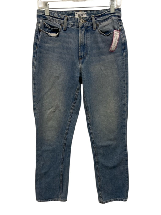 Paige Size 25 Light Wash Cotton Mid Rise Slim Straight Leg Denim Jeans Light Wash / 25