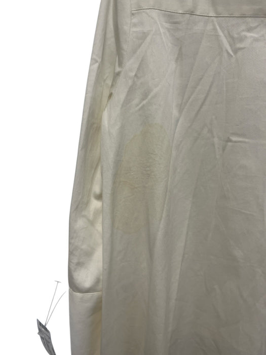 Abbey Glass Size XS Cream Cotton Blend Mother of Pearl Buttons Button Down Top Cream / XS