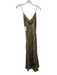 Jonathan Simkhai Standard Size 2 Brown & Tan Cupro Spaghetti Strap V Neck Dress Brown & Tan / 2