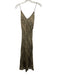 Jonathan Simkhai Standard Size 2 Brown & Tan Cupro Spaghetti Strap V Neck Dress Brown & Tan / 2