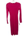 Monrow Size Small Hot pink Cotton Blend Long Sleeve Ribbed Maxi Dress Hot pink / Small