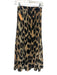 Ganni Size 36 Black & Tan Polyester Pleated Leopard Maxi Skirt Black & Tan / 36