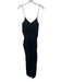 Cinq a Sept Size XS Black Viscose Blend Spaghetti Strap Cargo Pockets Jumpsuit Black / XS