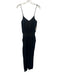 Cinq a Sept Size XS Black Viscose Blend Spaghetti Strap Cargo Pockets Jumpsuit Black / XS