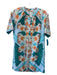 Oliphant Size S Multicolor Cotton Button Detail All Over Print Dress Multicolor / S