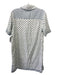 Faherty Size S White & Blue Linen & Viscose Chest Pocket All Over Print Dress White & Blue / S