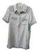 Faherty Size S White & Blue Linen & Viscose Chest Pocket All Over Print Dress White & Blue / S