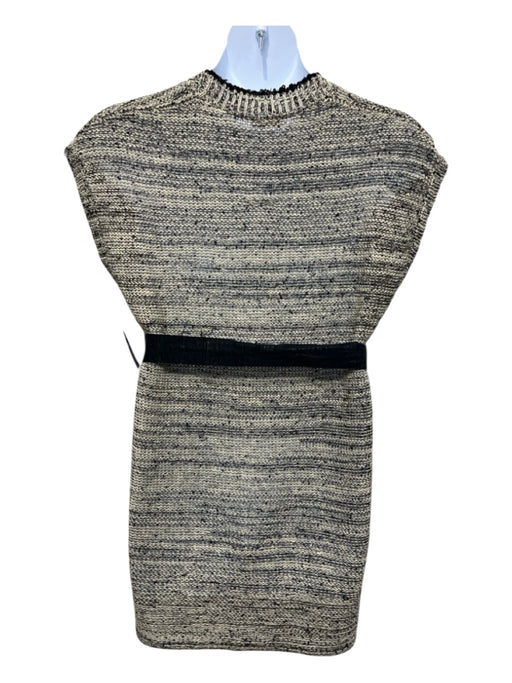 Brunello Cucinelli Size M Yellow & Black Hemp Blend Sequin Trim Sash Cardigan Yellow & Black / M