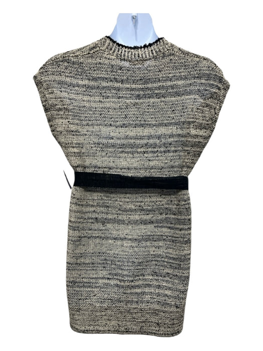 Brunello Cucinelli Size M Yellow & Black Hemp Blend Sequin Trim Sash Cardigan Yellow & Black / M