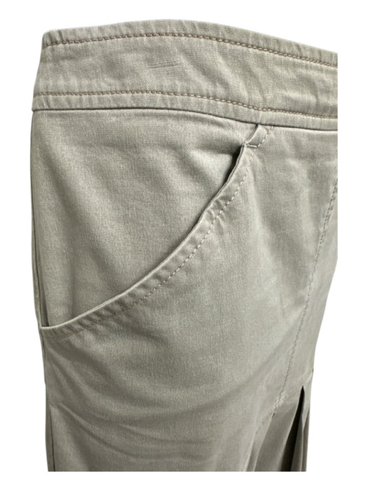 Chanel Size 38 Taupe Cotton Blend Side Zip Pleated Pockets Above Knee Skirt Taupe / 38