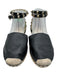 Valentino Garavani Shoe Size 38 Black Pebble Leather Rockstud Espadrille Flats Black / 38
