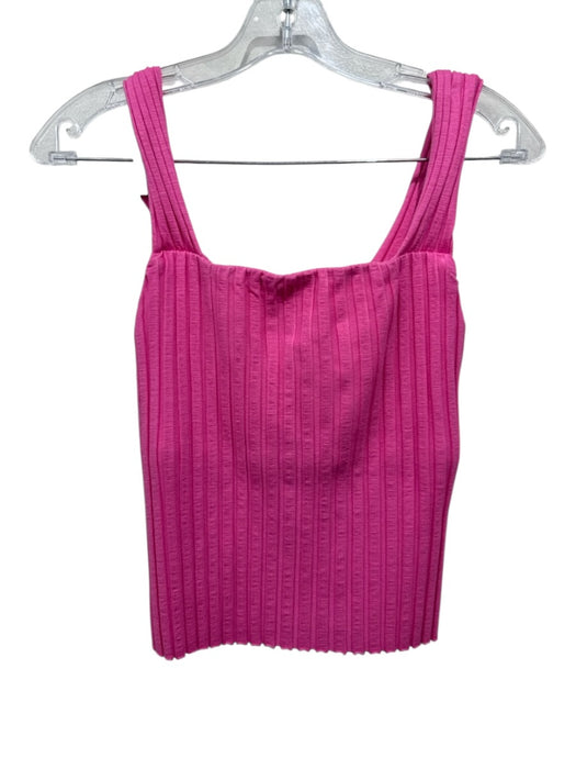 Stateside Size M Pink Rayon Ribbed Sleeveless Elastic Waist Pant Set Pink / M