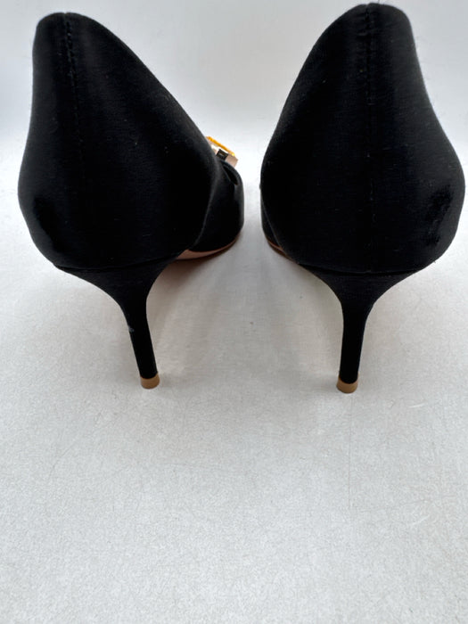 Sophia Webster Shoe Size 38 Black Satin Jeweled Pointed Toe Pumps