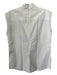 Jil Sander Size 38 White Cotton Flap Sleeveless Ruffle collar Top White / 38