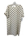 Oscar De La Renta Size 6 Cream & Black Wool Blend Short Cuff Sleeve Dress Cream & Black / 6