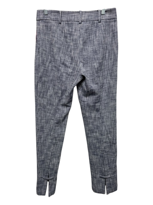 Trina Turk Size 2 Blue & White Cotton Heathered Slim Fit Zip Fly Pants Blue & White / 2