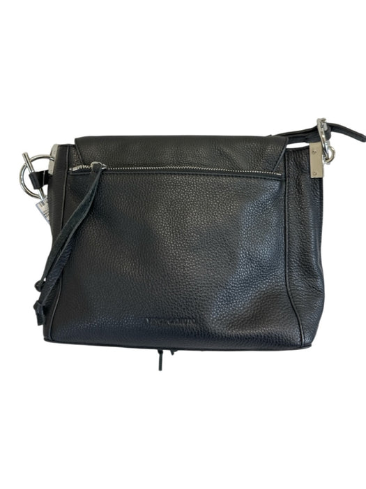 Vince Camuto Black & Silver Flap Fringe silver hardware Top Handle Bag Black & Silver / Small