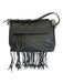 Vince Camuto Black & Silver Flap Fringe silver hardware Top Handle Bag Black & Silver / Small