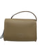Cambridge Satchel Co Taupe Brown Leather Flap Silver Hardware Bag Taupe Brown / Mini