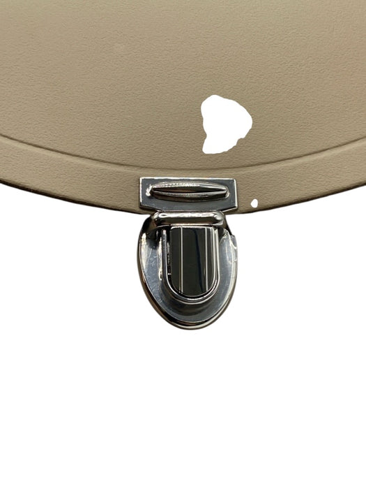 Cambridge Satchel Co Taupe Brown Leather Flap Silver Hardware Bag Taupe Brown / Mini