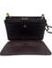 Etienne Aigner Burgundy Red Leather Gold hardware Croc Embossed Zip Close Bag Burgundy Red / Small