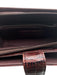 Etienne Aigner Burgundy Red Leather Gold hardware Croc Embossed Zip Close Bag Burgundy Red / Small