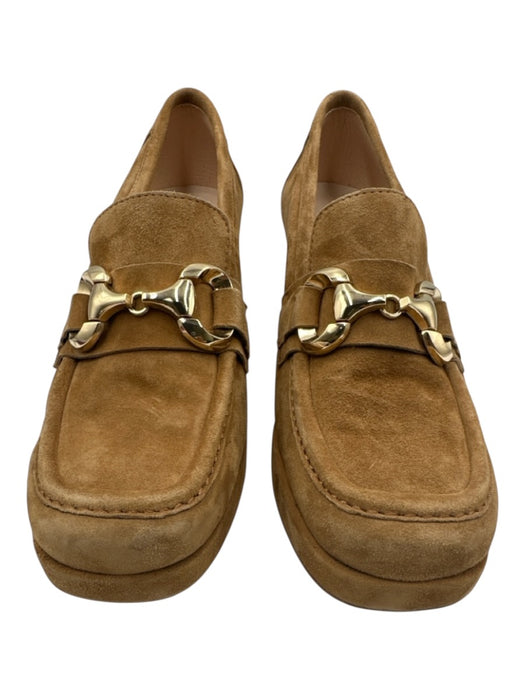 Pedro Anton Shoe Size 39 Light Brown Leather Upper Suede Horsebit Loafers Light Brown / 39