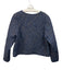 Emily Lovelock Size Medium Dark Wash Cotton Long Sleeve Leaf Embroidery Jacket Dark Wash / Medium