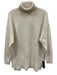 Falconeri Size Medium Cream White Cashmere Long Sleeve Ribbed Knit Sweater Cream White / Medium