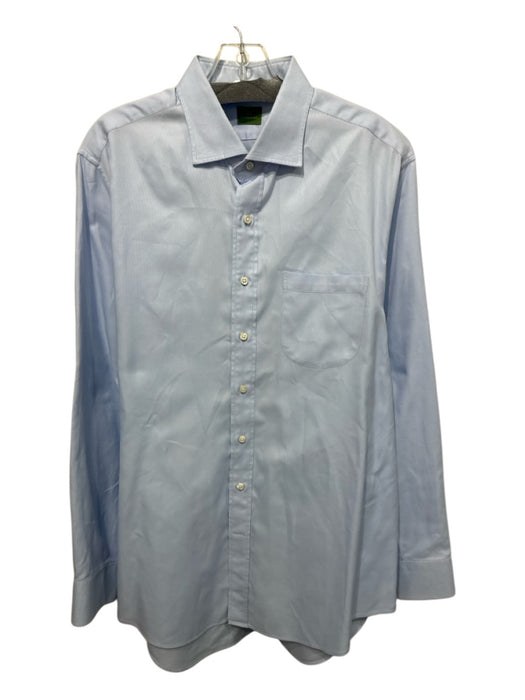 Sid Mashburn Size Est L Light blue Cotton Solid Front Pocket Long Sleeve Shirt Light blue / Est L