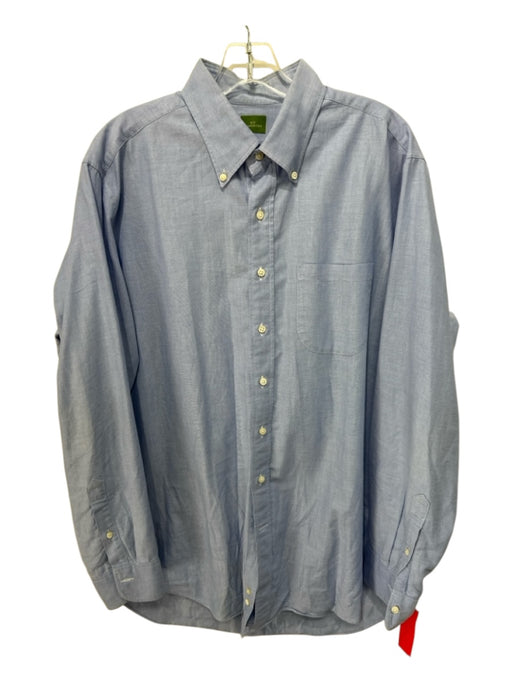 Sid Mashburn Size Est L Light blue Cotton Solid Oxford Men's Long Sleeve Shirt Light blue / Est L
