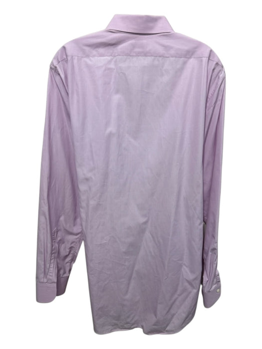 Sid Mashburn Size Est L Purple Cotton Solid Button Up Men's Long Sleeve Shirt Purple / Est L
