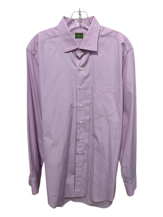 Sid Mashburn Size Est L Purple Cotton Solid Button Up Men's Long Sleeve Shirt Purple / Est L