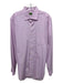 Sid Mashburn Size Est L Purple Cotton Solid Button Up Men's Long Sleeve Shirt Purple / Est L