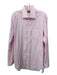 Sid Mashburn Size Est L Pink & White Cotton Striped Button up Long Sleeve Shirt Pink & White / Est L