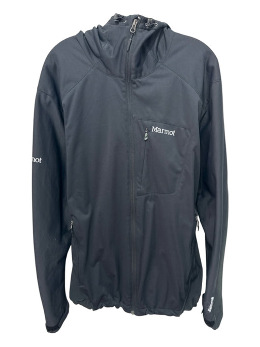 Marmot Size XL Black Polyester Solid Hoodie Men's Jacket Black / XL