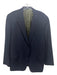 Caruso Navy Blue Wool Solid 2 Button Men's Blazer Navy Blue / 60