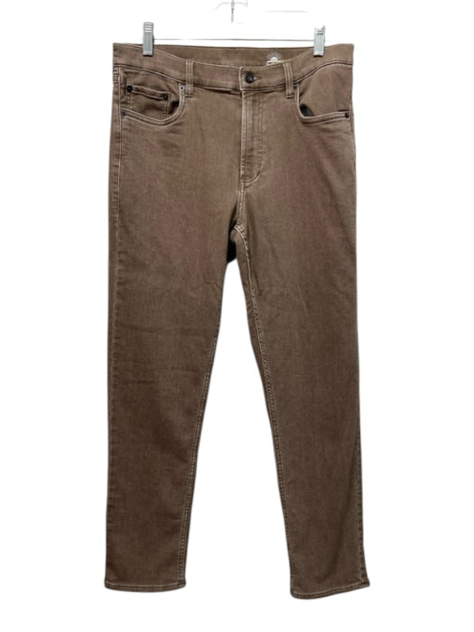 Faherty Size 32 Tan Cotton Blend Solid Slim Khakis Men's Pants Tan / 32