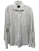 Inkerman Size L White Linen Solid Button up Men's Long Sleeve Shirt White / L