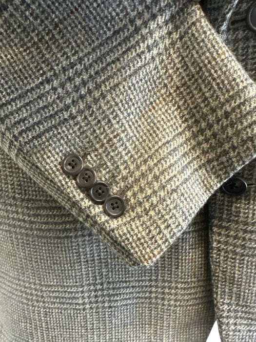 Sid Mashburn Green Cashmere Plaid 2 Button Men's Blazer Green / 56