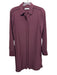 Vince Size 2 Burgundy Silk Button Down Long Sleeve Dress Burgundy / 2