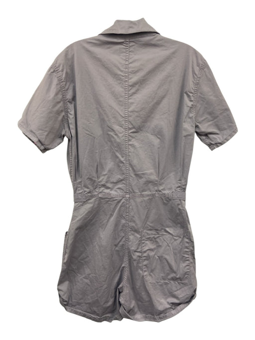 Pistola Size S Dusty Purple Cotton Blend Short Sleeve Button Front Romper Dusty Purple / S